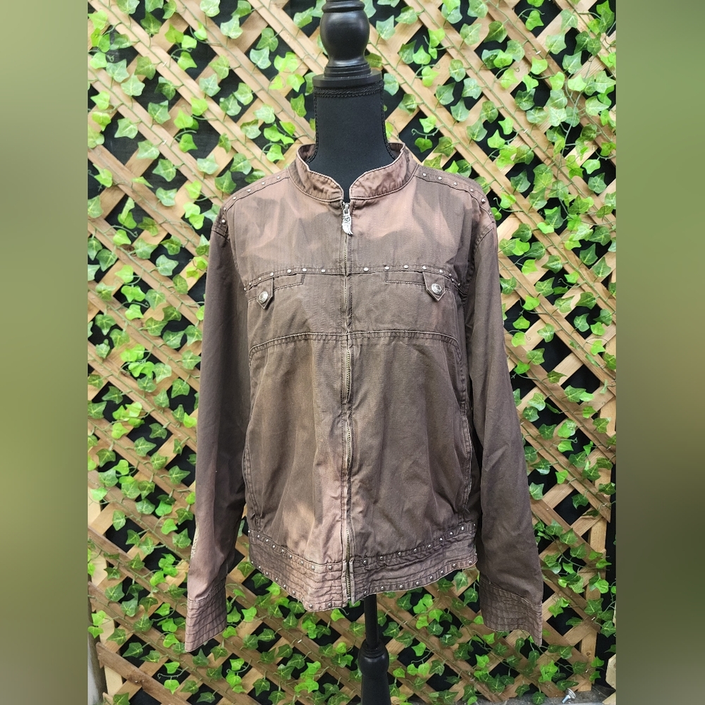 Distressed Harley-Davidson 2W brown jacket